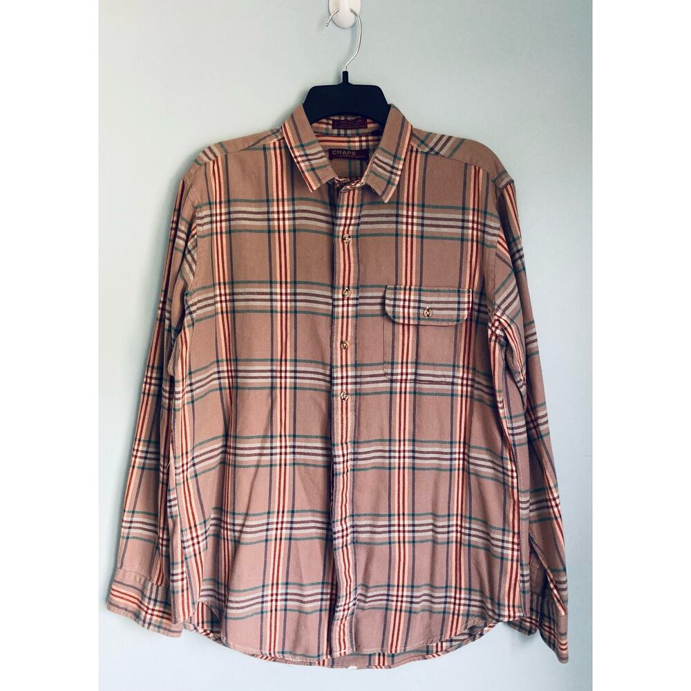 Chaps by Ralph Lauren Flannel Button Up Men's Top Large